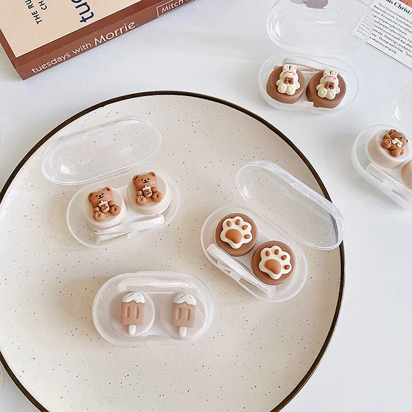 3D Chocolate Brown Mini Transparent Travel Lens Case - Image 2