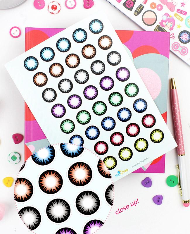 Classic Circle Lens Design Stickers - Image 3