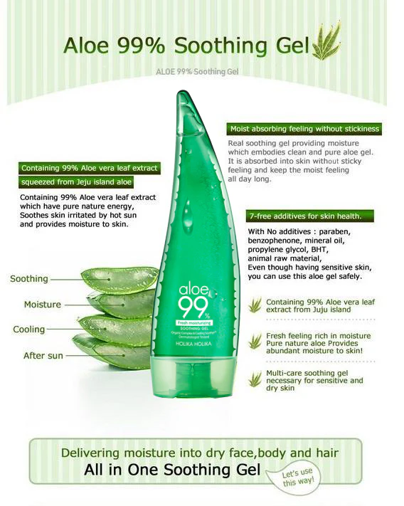 Holika Holika Aloe 99% Soothing Gel 250ml - Image 4
