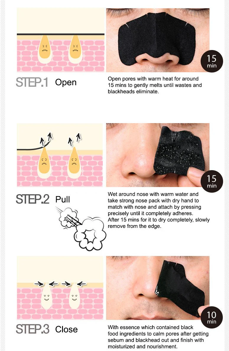 Holika Holika Pig Clear Blackhead 3-Step Kit Strong(Nose Strip) - Image 2