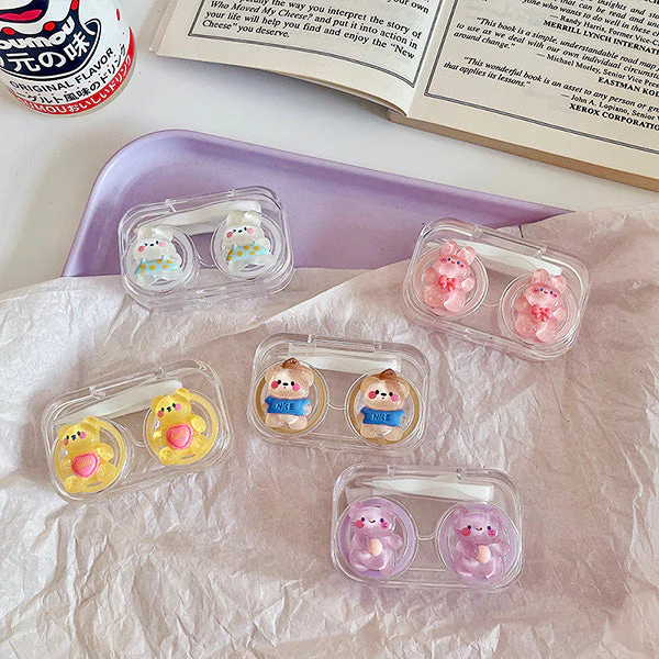 Pastel Gummy Mini Transparent Travel Lens Case