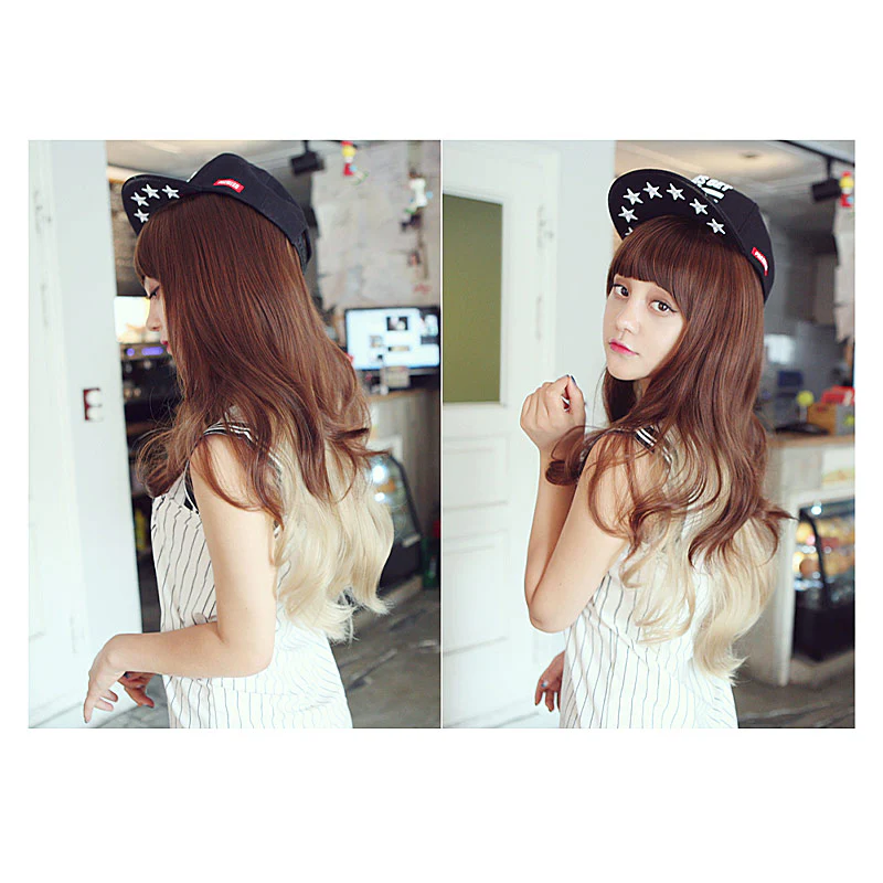 Premium Wig Sweet Parfa Straight Hair Wavy End (Orange Brown) - Image 4